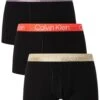 Calvin Klein 3 Pack Modern Structure Trunks - Black (Beige/Pink/Grey