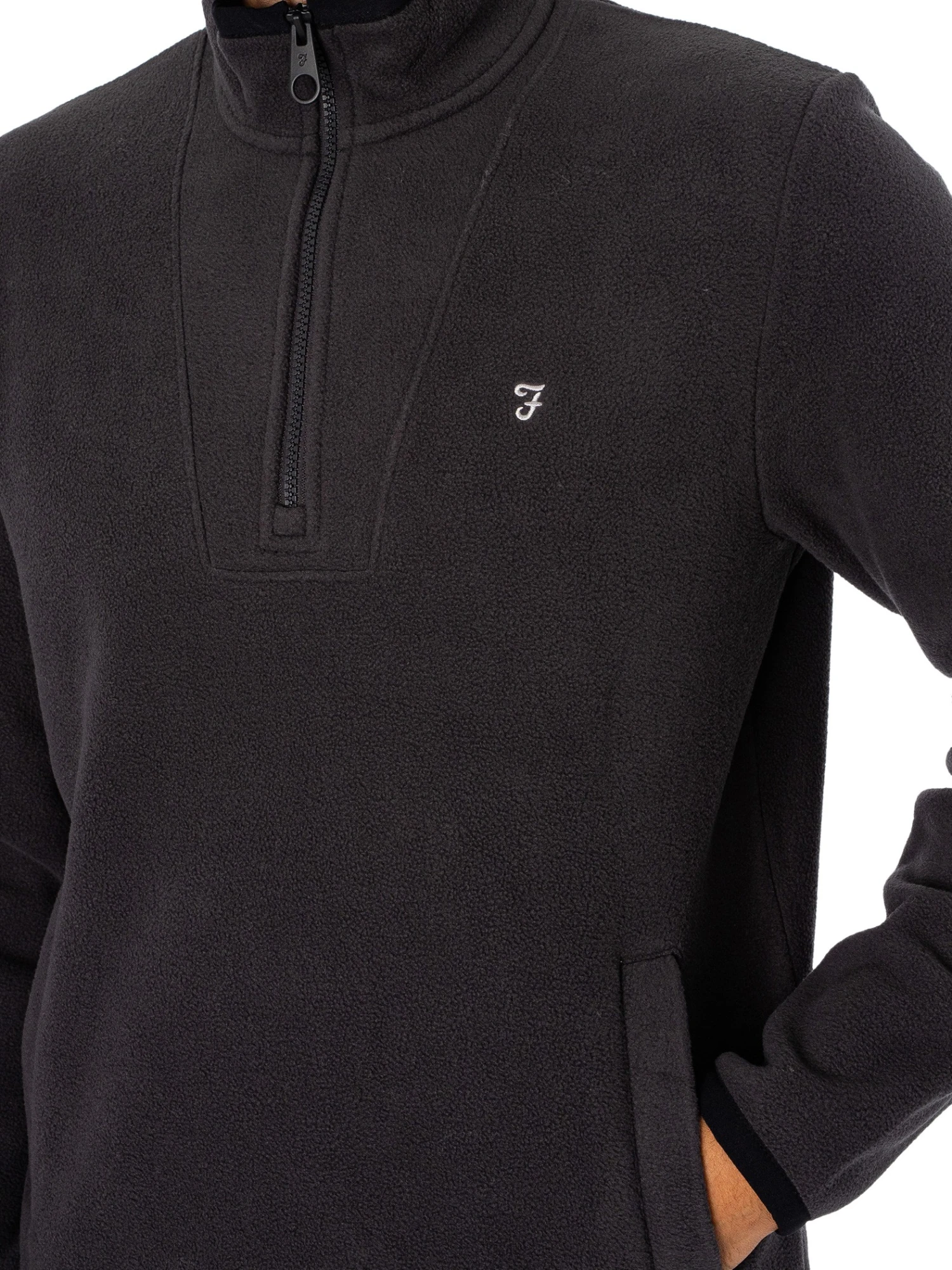 Farah Rush 1/4 Zip Sweatshirt - Charcoal 4 Farah Rush 1/4 Zip Sweatshirt - Charcoal - Image 4