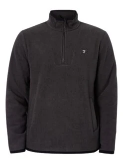 Farah Rush 1/4 Zip Sweatshirt - Charcoal 9 Farah Rush 1/4 Zip Sweatshirt - Charcoal -Standout Fashion Shop 49391e
