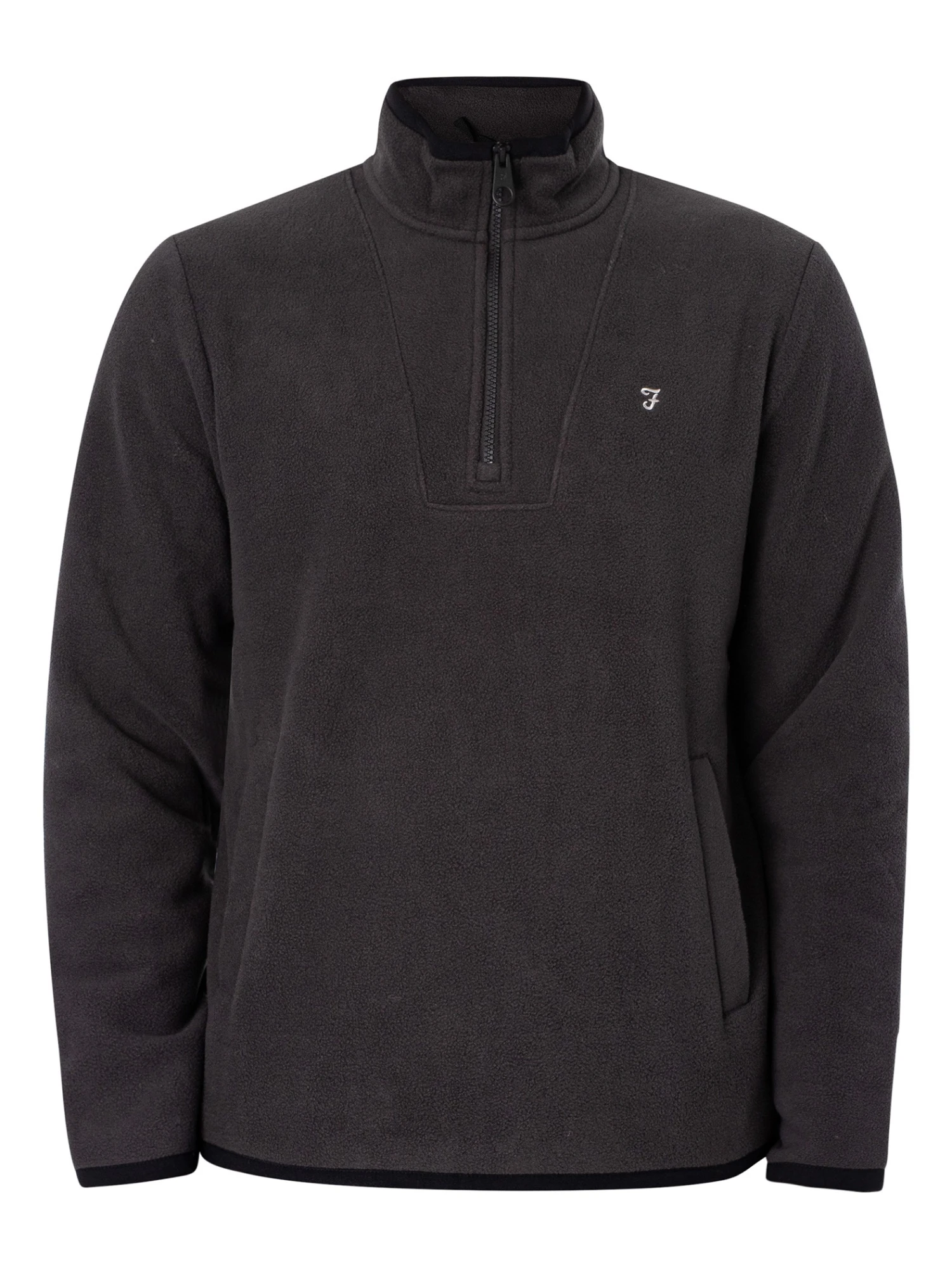 Farah Rush 1/4 Zip Sweatshirt - Charcoal 5 Farah Rush 1/4 Zip Sweatshirt - Charcoal - Image 5