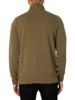 GANT Regular Shield Half Zip Sweatshirt - Juniper Green -Standout Fashion Shop 49400c