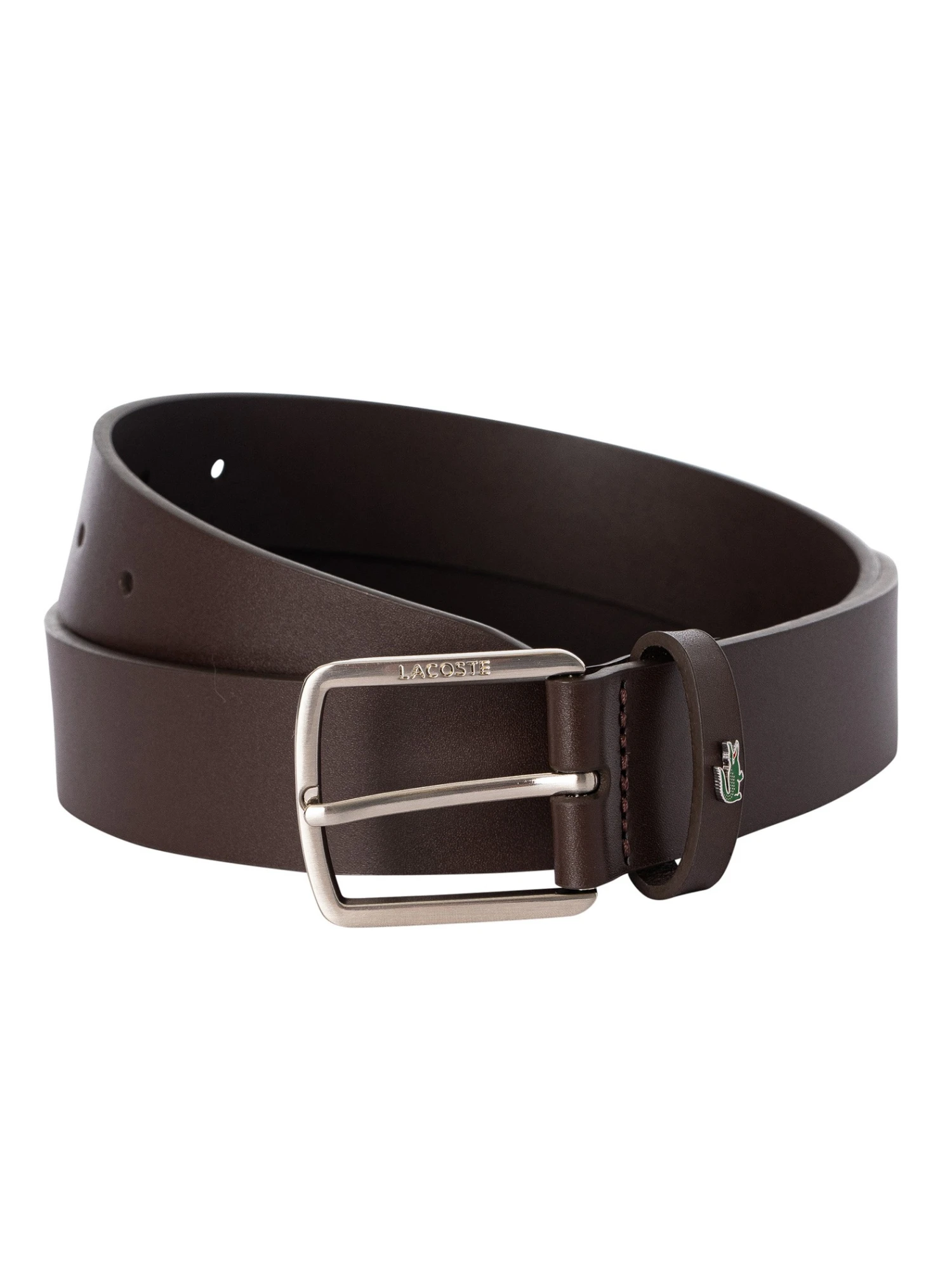 Lacoste Leather Branded Belt - Brown 1 Lacoste Leather Branded Belt - Brown