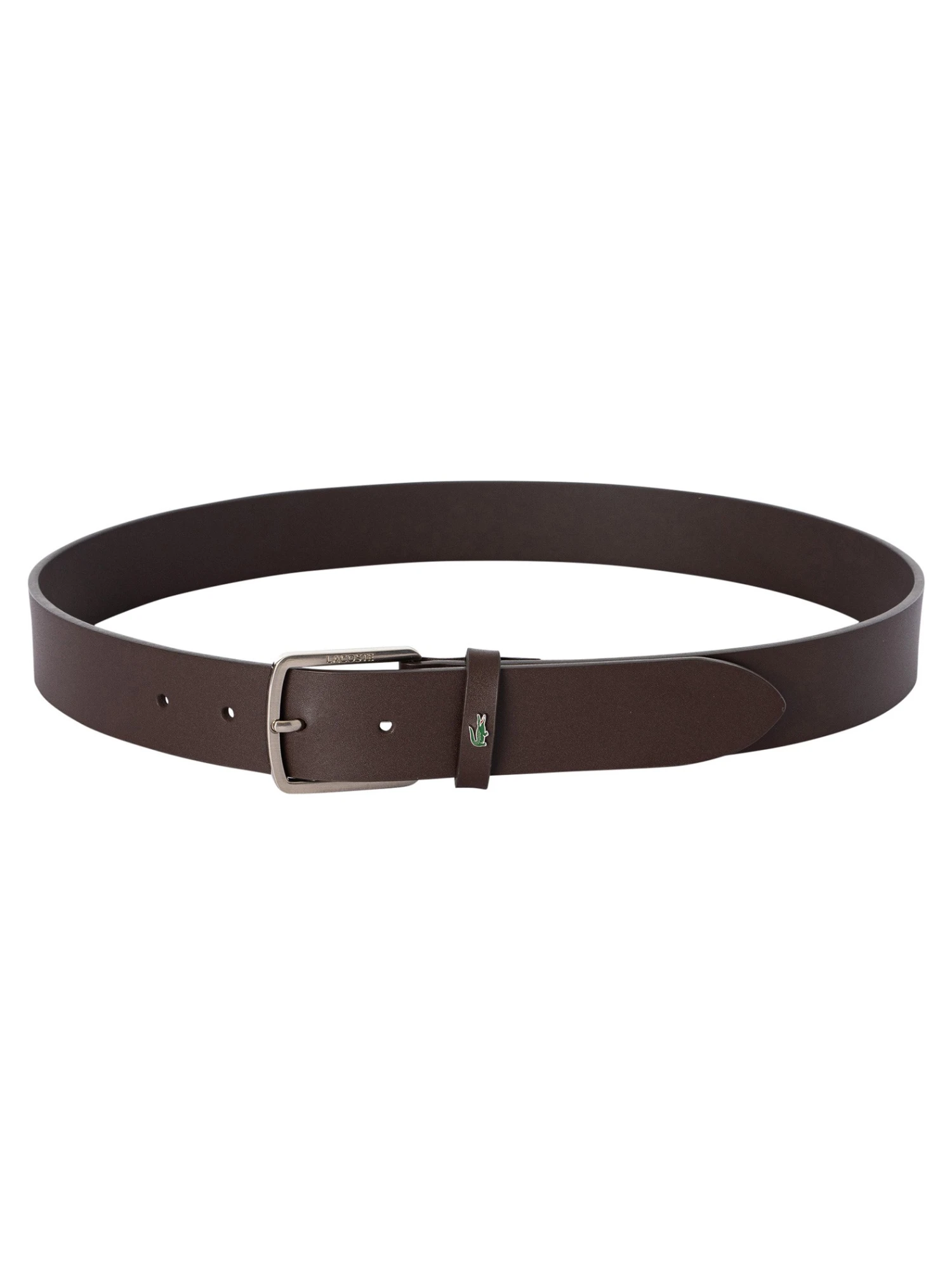Lacoste Leather Branded Belt - Brown 3 Lacoste Leather Branded Belt - Brown - Image 3