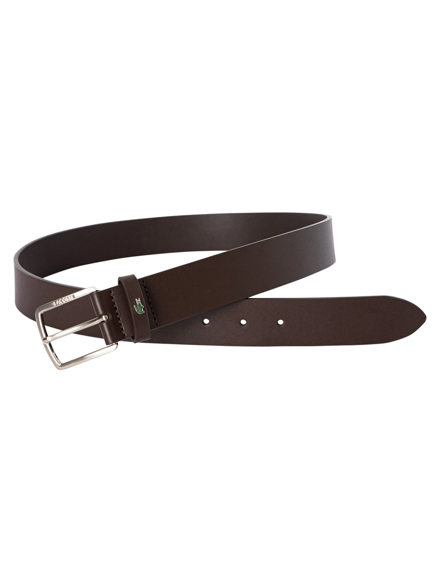 Lacoste Leather Branded Belt - Brown 4 Lacoste Leather Branded Belt - Brown - Image 4