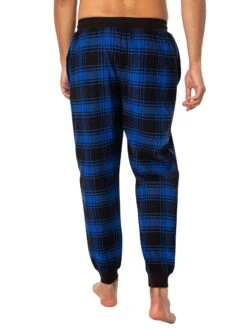 Lyle & Scott Gilbert Pyjama Set - Bright White/Nautical Blue/Black Check -Standout Fashion Shop 49422j