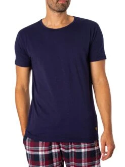 Lyle & Scott Gilbert Pyjama Set - Peacoat/Ruby Wine -Standout Fashion Shop 49423c