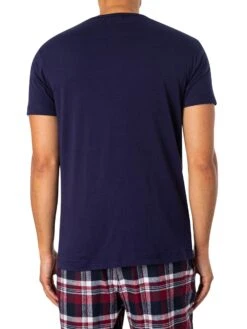 Lyle & Scott Gilbert Pyjama Set - Peacoat/Ruby Wine -Standout Fashion Shop 49423d