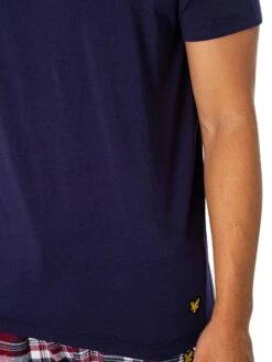 Lyle & Scott Gilbert Pyjama Set - Peacoat/Ruby Wine -Standout Fashion Shop 49423e