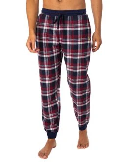 Lyle & Scott Gilbert Pyjama Set - Peacoat/Ruby Wine -Standout Fashion Shop 49423h