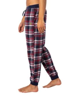 Lyle & Scott Gilbert Pyjama Set - Peacoat/Ruby Wine -Standout Fashion Shop 49423i