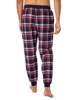 Lyle & Scott Gilbert Pyjama Set - Peacoat/Ruby Wine -Standout Fashion Shop 49423j