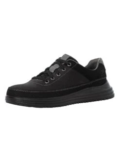 Skechers Proven Aldeno Leather Trainers - Black