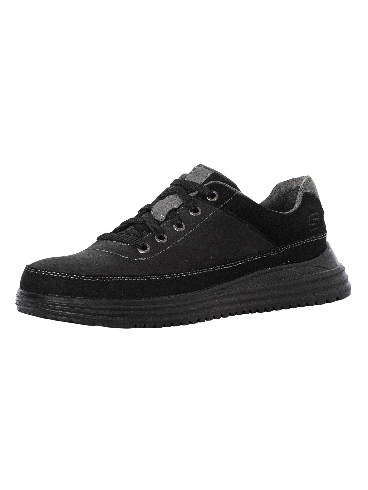 Skechers Proven Aldeno Leather Trainers - Black 1 Skechers Proven Aldeno Leather Trainers - Black