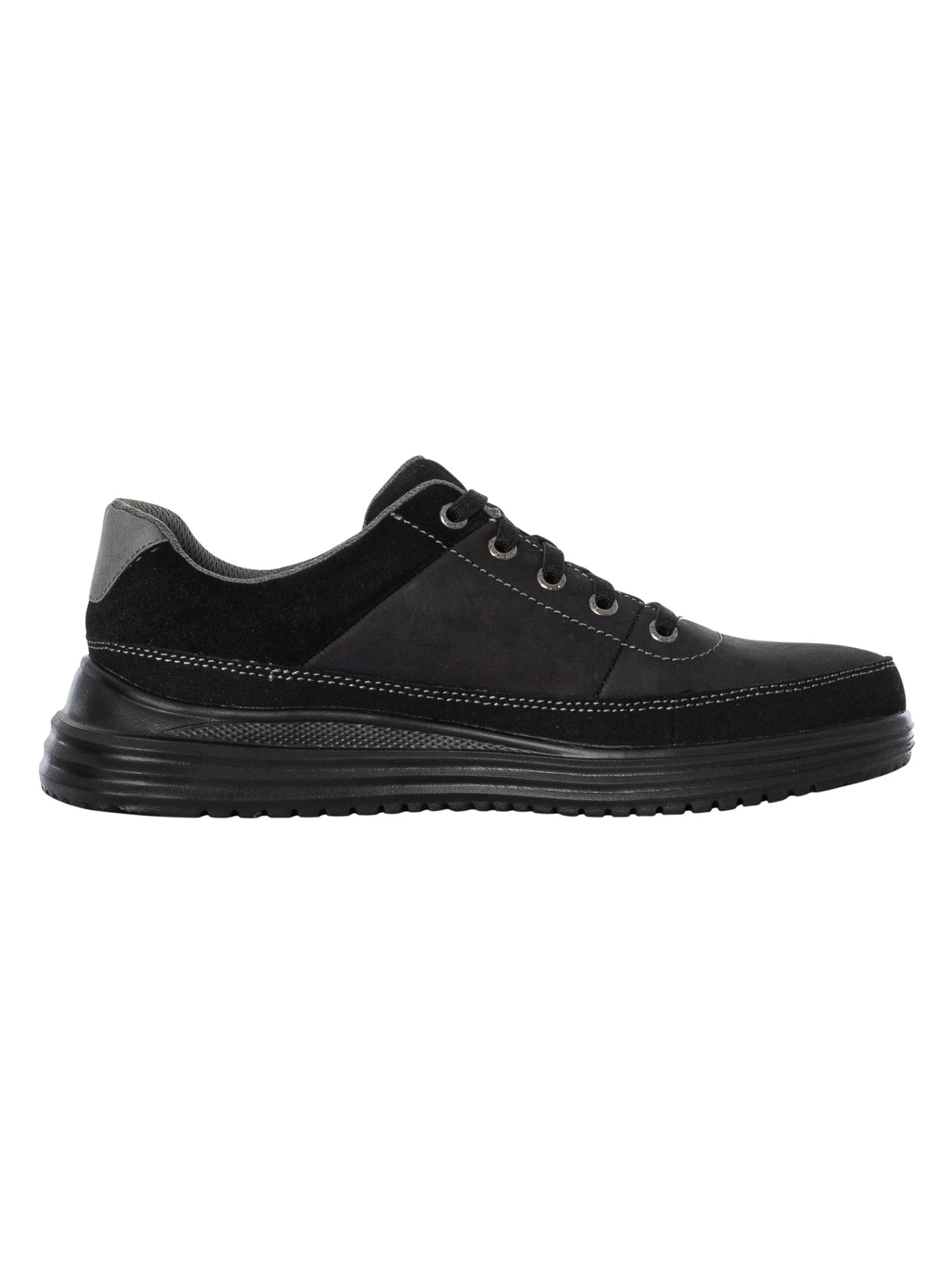 Skechers Proven Aldeno Leather Trainers - Black 3 Skechers Proven Aldeno Leather Trainers - Black - Image 3