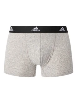 Adidas 3 Pack Active Flex Cotton Trunks - Black/Heather Grey/Port -Standout Fashion Shop 49498e