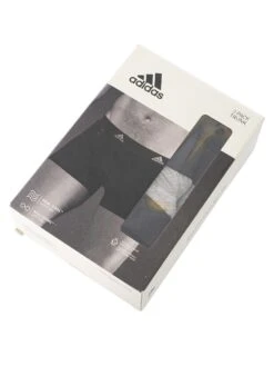 Adidas 3 Pack Active Flex Cotton Trunks - Black/Heather Grey/Port -Standout Fashion Shop 49498i