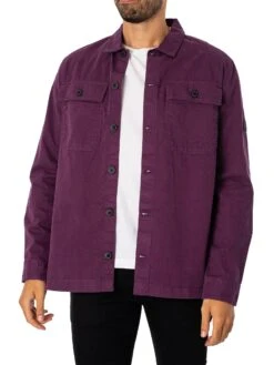 Barbour International Adey Overshirt - Blackberry Wine