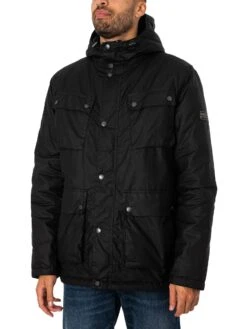 Barbour International Galloway Wax Jacket - Black