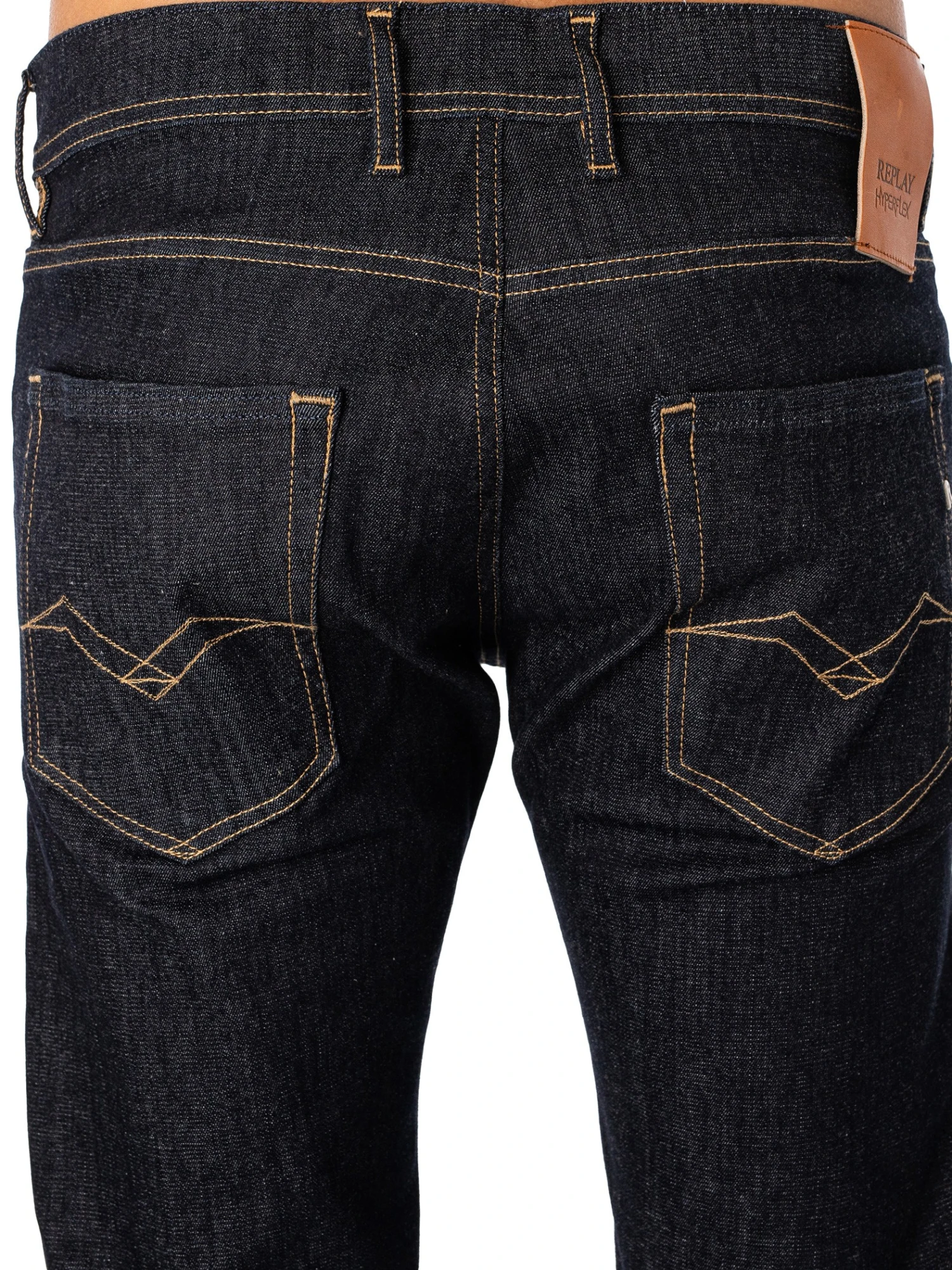 Replay Grover Hyperflex Straight Jeans - Dark Blue 4 Replay Grover Hyperflex Straight Jeans - Dark Blue - Image 4