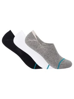 Stance Casual No Show Socks - Black/White/Grey