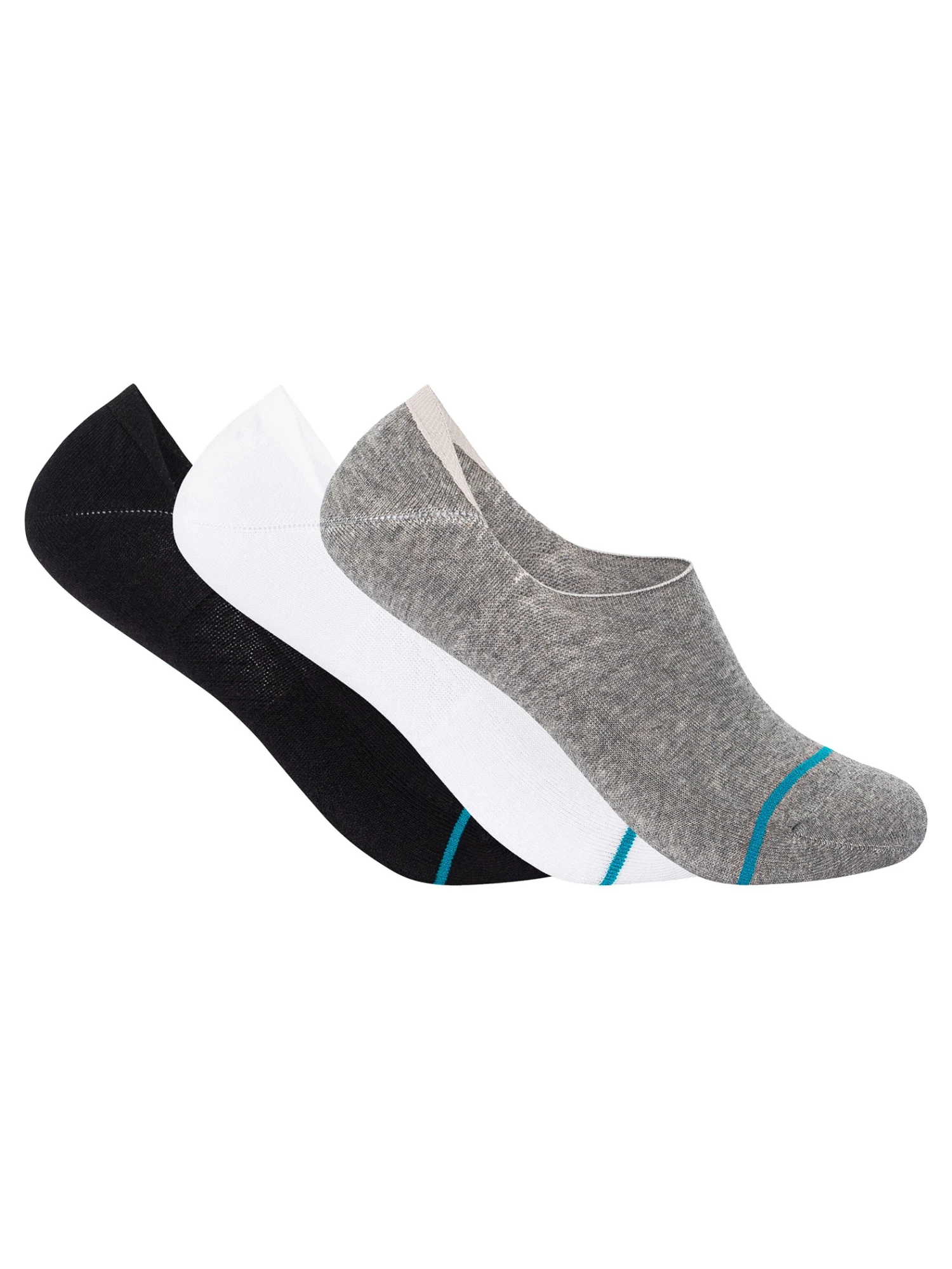 Stance Casual No Show Socks - Black/White/Grey 1 Stance Casual No Show Socks - Black/White/Grey