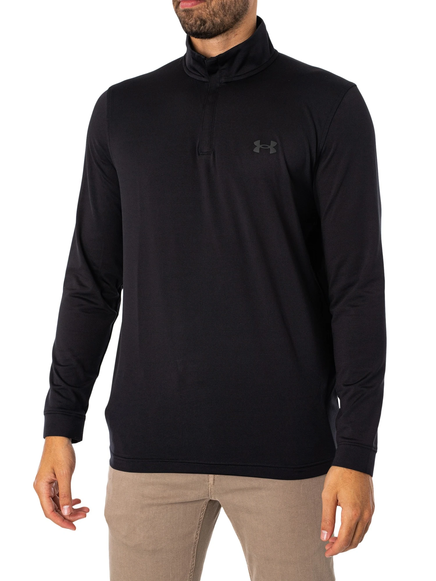 Under Armour Golf Playoff 1/4 Zip Track Top - Black 2 Under Armour Golf Playoff 1/4 Zip Track Top - Black - Image 2