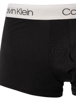 Calvin Klein 3 Microfiber Stretch Low Rise Trunks - Black (Tigers Eye, Lunar Rock) -Standout Fashion Shop 49584c