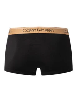 Calvin Klein 3 Microfiber Stretch Low Rise Trunks - Black (Tigers Eye, Lunar Rock) -Standout Fashion Shop 49584f