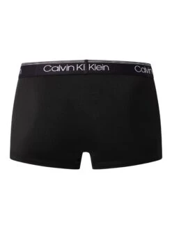 Calvin Klein 3 Microfiber Stretch Low Rise Trunks - Black (Tigers Eye, Lunar Rock) -Standout Fashion Shop 49584h