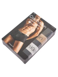 Calvin Klein 3 Microfiber Stretch Low Rise Trunks - Black (Tigers Eye, Lunar Rock) -Standout Fashion Shop 49584i