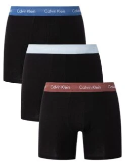 Calvin Klein 3 Pack Boxer Briefs - Black (Marron/Skyway/True Navy)