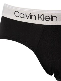 Calvin Klein 3 Pack Microfiber Stretch Hip Briefs - Black (Tigers Eye, Lunar Rock) -Standout Fashion Shop 49588c