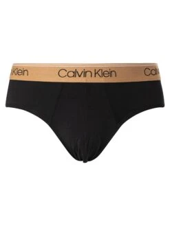 Calvin Klein 3 Pack Microfiber Stretch Hip Briefs - Black (Tigers Eye, Lunar Rock) -Standout Fashion Shop 49588e