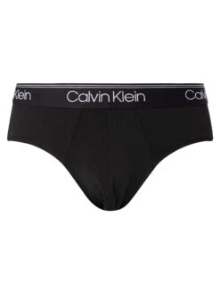 Calvin Klein 3 Pack Microfiber Stretch Hip Briefs - Black (Tigers Eye, Lunar Rock) -Standout Fashion Shop 49588g