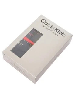 Calvin Klein 3 Pack Modern Cotton Trunks - Black/Red -Standout Fashion Shop 49590i