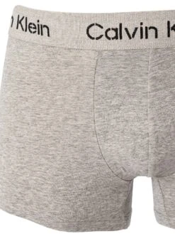 Calvin Klein 3 Pack Stencil Logo Trunks - Black/Speakeasy/Grey Heather -Standout Fashion Shop 49591c