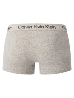 Calvin Klein 3 Pack Stencil Logo Trunks - Black/Speakeasy/Grey Heather -Standout Fashion Shop 49591d