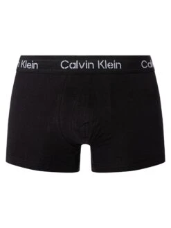 Calvin Klein 3 Pack Stencil Logo Trunks - Black/Speakeasy/Grey Heather -Standout Fashion Shop 49591g