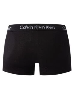 Calvin Klein 3 Pack Stencil Logo Trunks - Black/Speakeasy/Grey Heather -Standout Fashion Shop 49591h