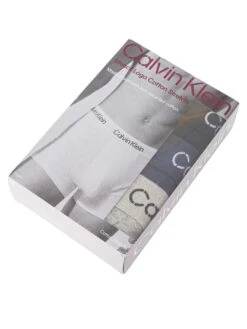 Calvin Klein 3 Pack Stencil Logo Trunks - Black/Speakeasy/Grey Heather -Standout Fashion Shop 49591i