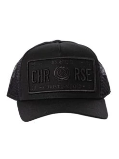 Christian Rose Iconic II Plate Trucker Cap - Black/Metallic -Standout Fashion Shop 49597e