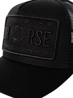 Christian Rose Iconic II Plate Trucker Cap - Black/Metallic -Standout Fashion Shop 49597f