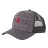 Christian Rose Iconic II Red Rose Trucker Cap - Grey/Grey